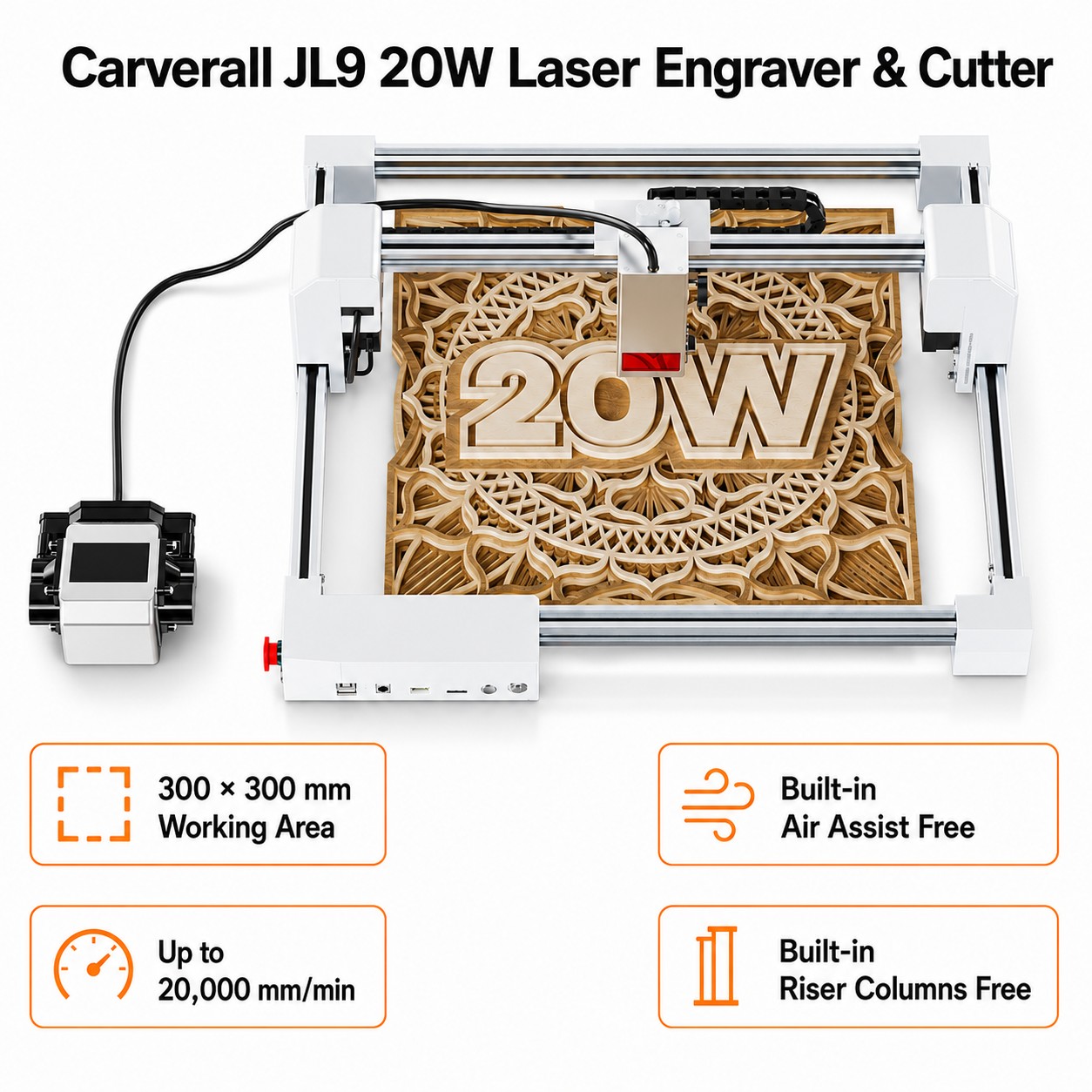 Industrial Laser Blasting - Carverall JL9 20W Laserowy Grawer i